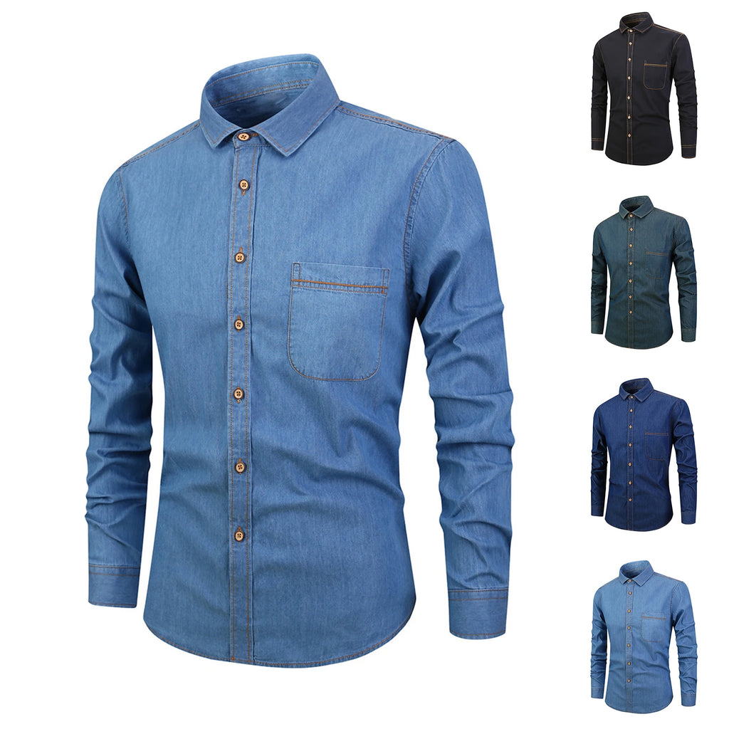 Chemise en jean manches longues - Boutique ÉclatsChic