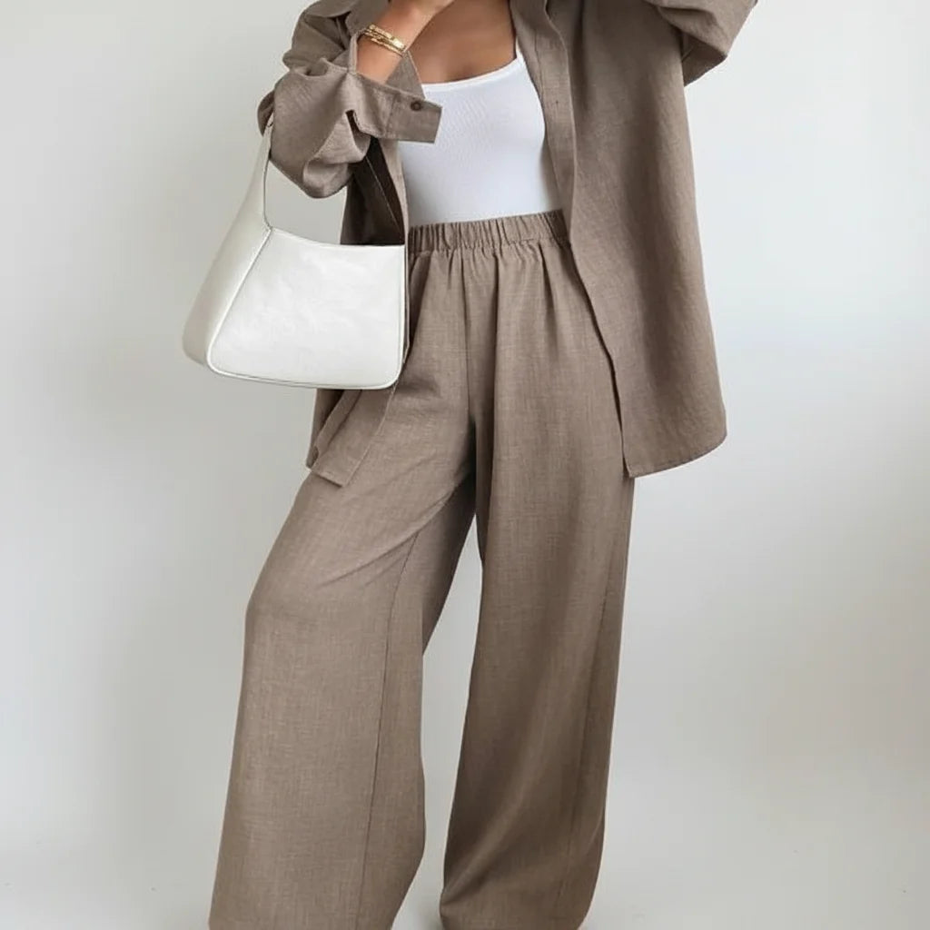 Ensemble Deux Pièces en Denim imité - Boutique ÉclatsChic