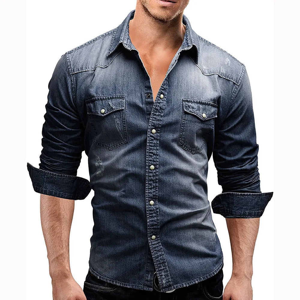 Chemise coton doux style cowboy - Boutique ÉclatsChic