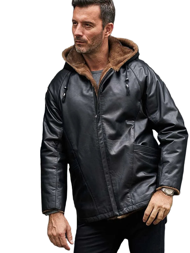 Manteau fourrure cuir Denny&Dora - Boutique ÉclatsChic