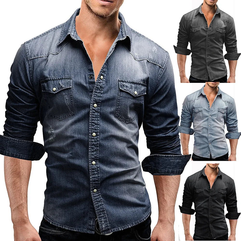 Chemise coton doux style cowboy - Boutique ÉclatsChic