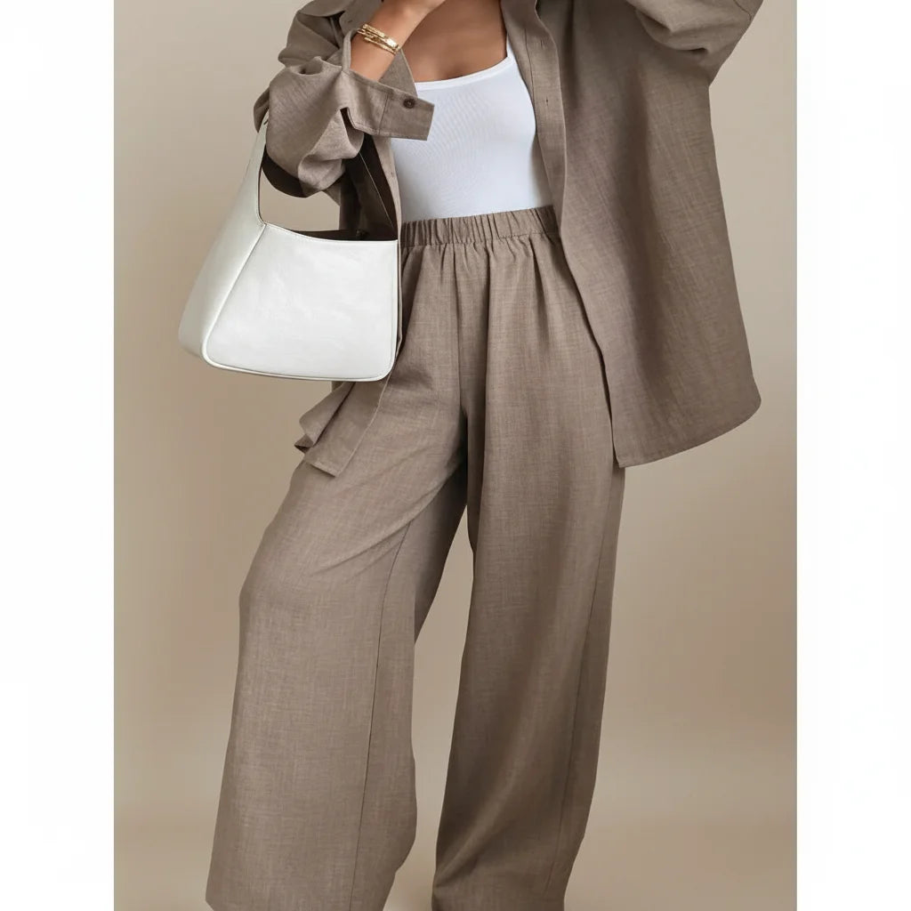 Ensemble Deux Pièces en Denim imité - Boutique ÉclatsChic