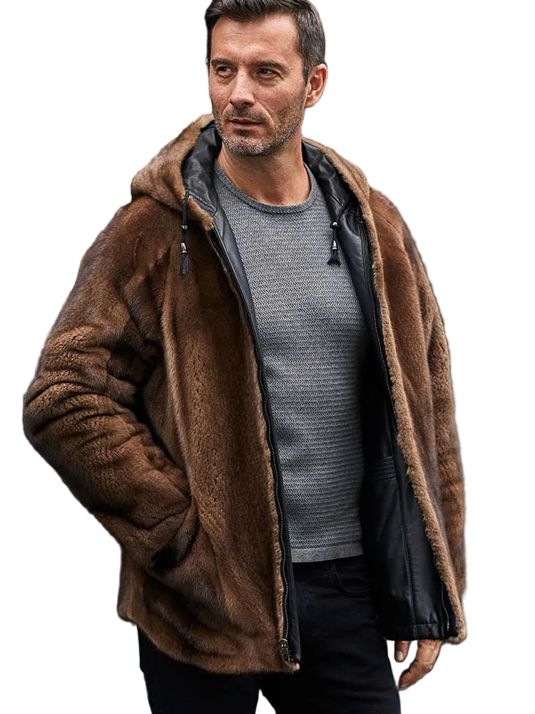 Manteau fourrure cuir Denny&Dora - Boutique ÉclatsChic