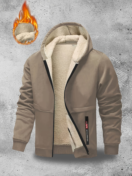 Veste à capuche zippé doublée polaire - Boutique ÉclatsChic