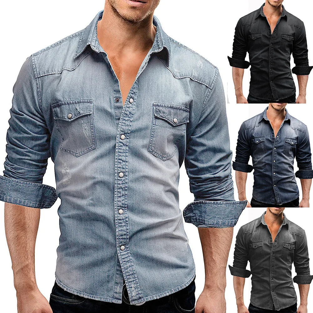 Chemise coton doux style cowboy - Boutique ÉclatsChic