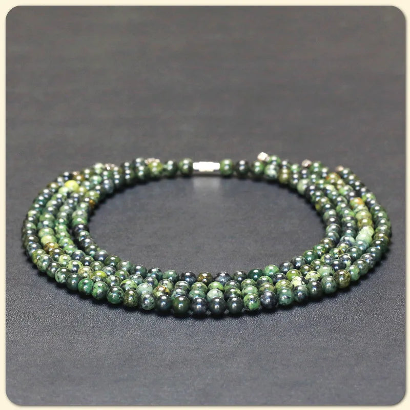 Collier en pierre naturelle de perles en jade King pour femmes - Boutique ÉclatsChic