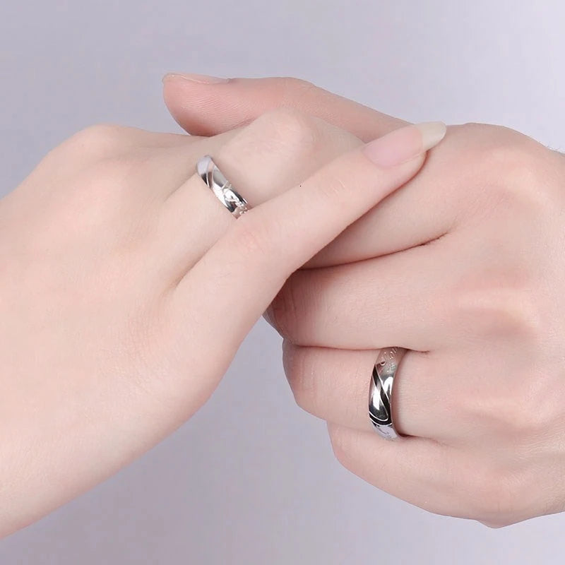 Bague pour couples Vnox en acier inoxydable - Boutique ÉclatsChic