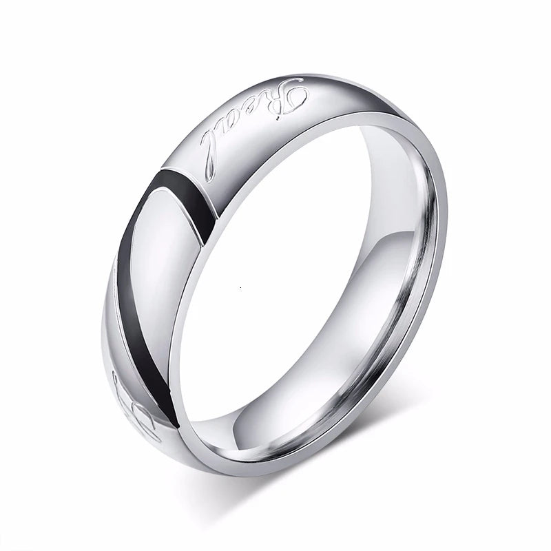 Bague pour couples Vnox en acier inoxydable - Boutique ÉclatsChic