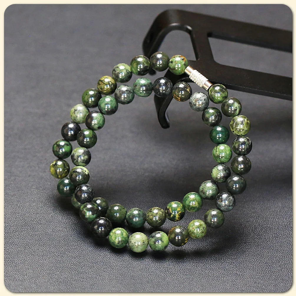 Collier en pierre naturelle de perles en jade King pour femmes - Boutique ÉclatsChic