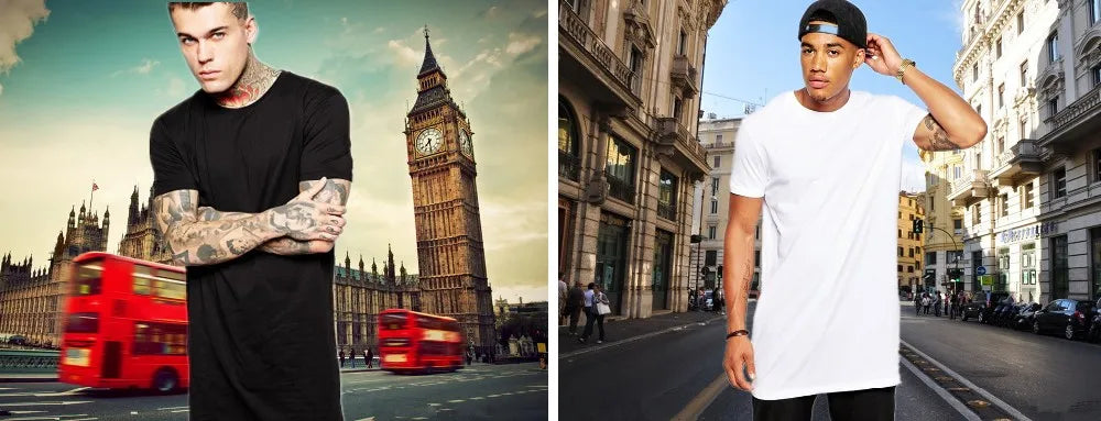 T-shirt long manches courtes style hip-hop - Boutique ÉclatsChic