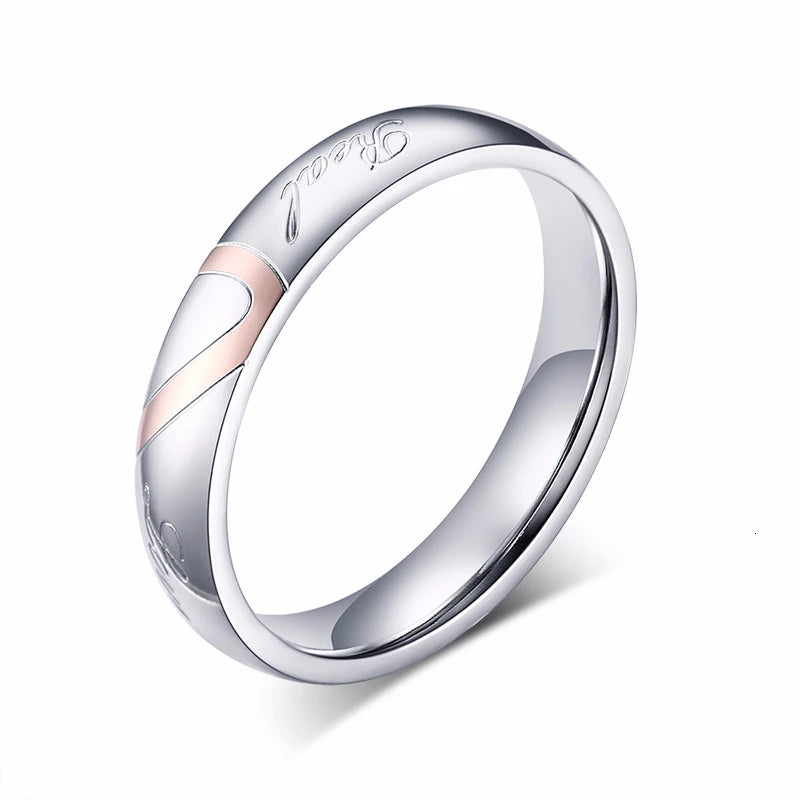 Bague pour couples Vnox en acier inoxydable - Boutique ÉclatsChic