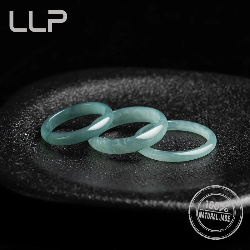 Bague en jade authentique bleu naturel - Boutique ÉclatsChic