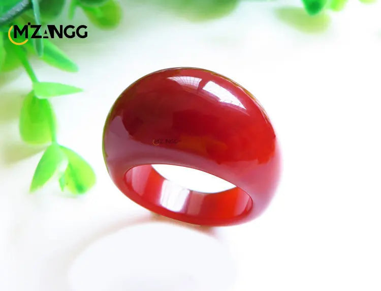 Bague agate naturelle et calcédoine unisexe - Boutique ÉclatsChic