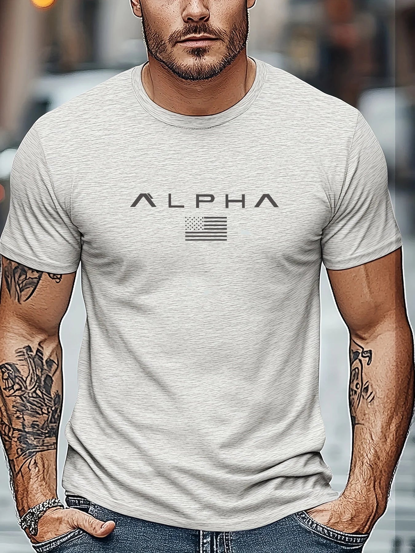 T-shirt Alpha 100 % coton décontracté - Boutique ÉclatsChic
