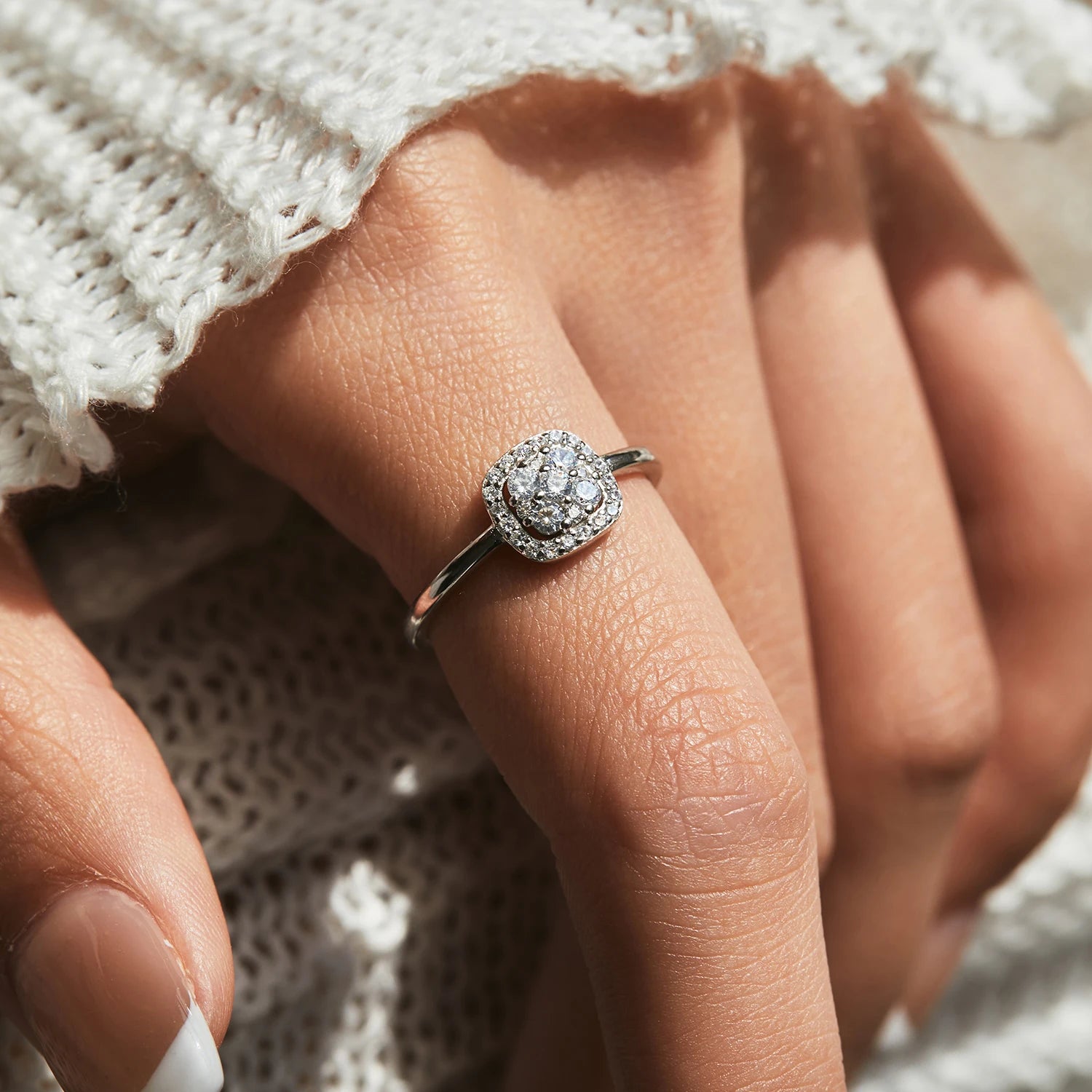 Bague de mariage en argent sterling 925 et Moissanite MODIAN - Boutique ÉclatsChic