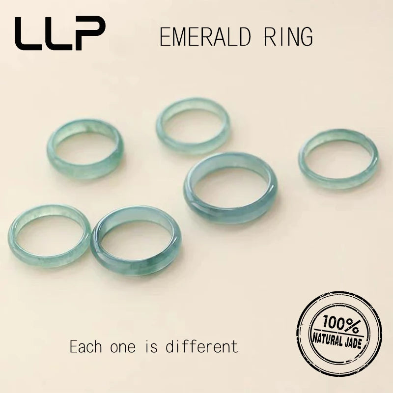 Bague en jade authentique bleu naturel - Boutique ÉclatsChic