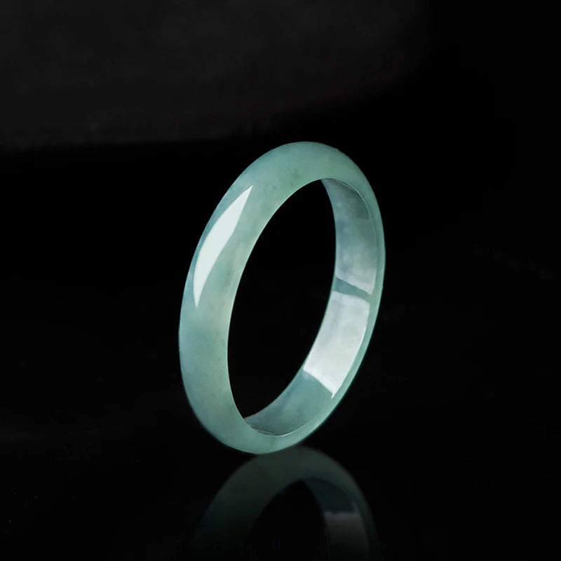 Bague en jade authentique bleu naturel - Boutique ÉclatsChic
