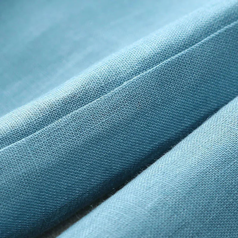 Pantalon ample en lin coupe droite - Boutique ÉclatsChic