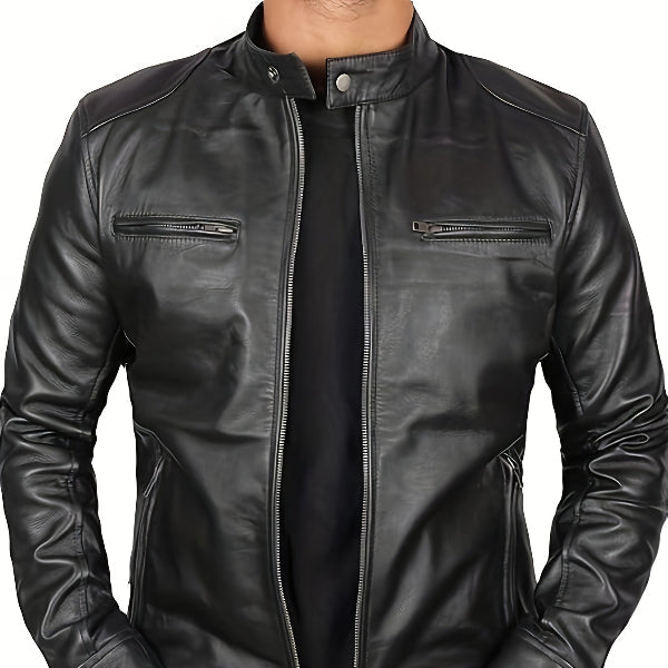 Veste de Moto Homme en Similicuir - Boutique ÉclatsChic