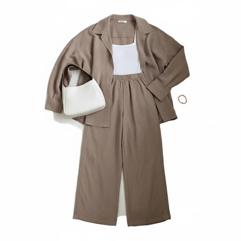 Ensemble Deux Pièces en Denim imité - Boutique ÉclatsChic