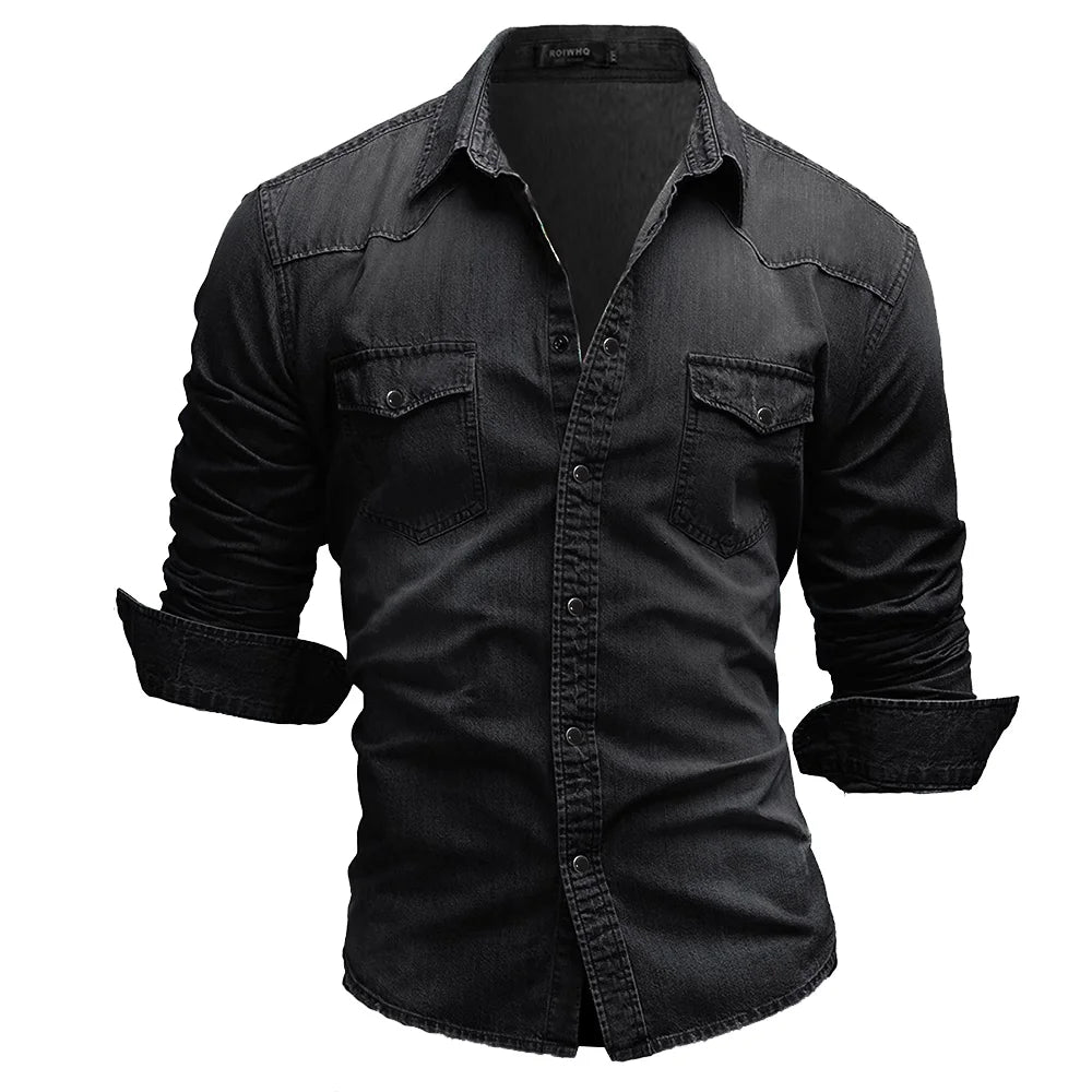 Chemise coton doux style cowboy - Boutique ÉclatsChic