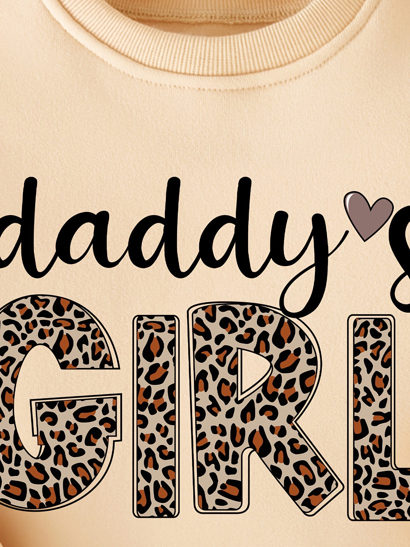 Sweat-shirt imprimé léopard Daddy's Girl - Boutique ÉclatsChic